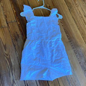 BCBG girl's eyelet white shorts romper NWOT